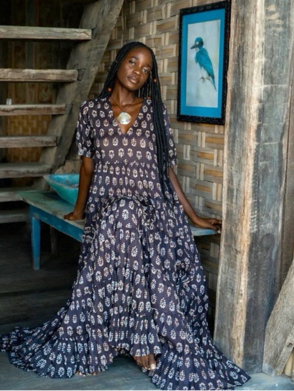 Daughters of India Chaaya Maxi Dress in Eggplant